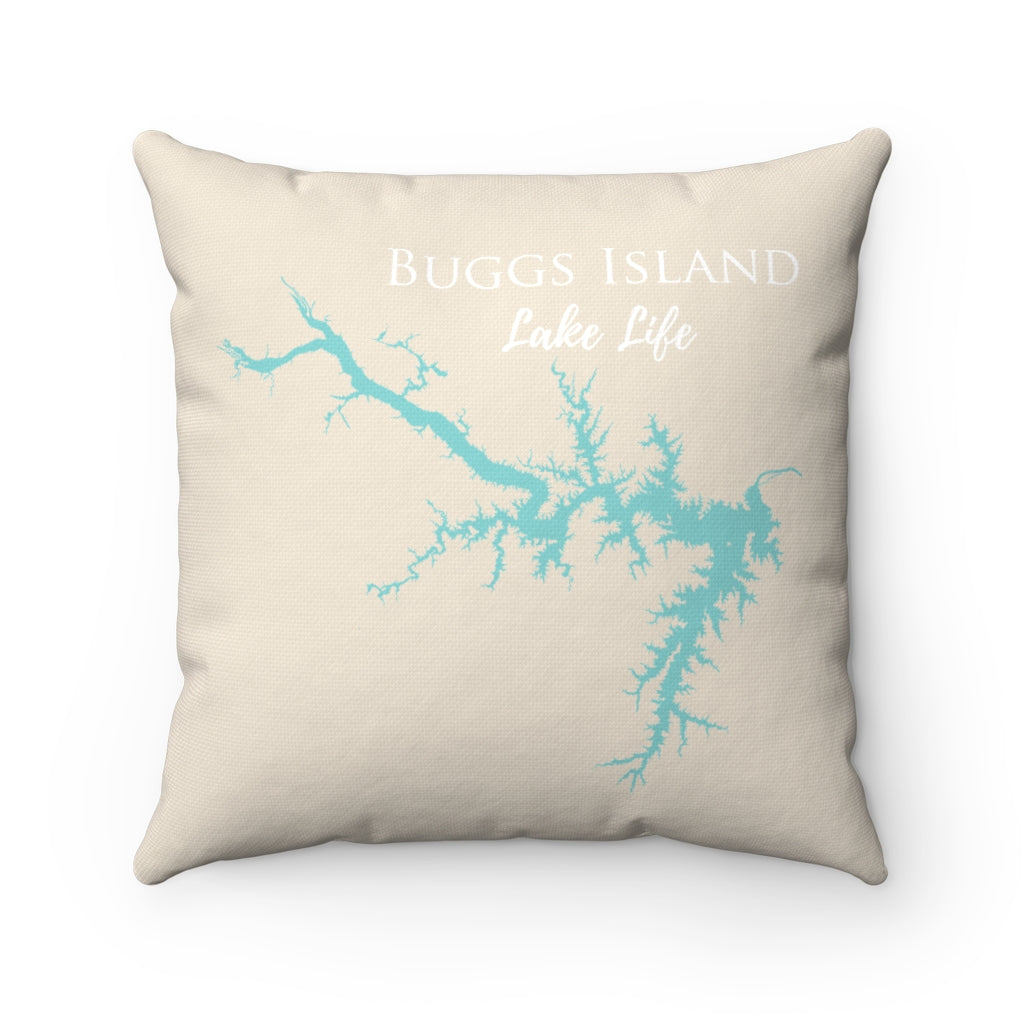 Buggs Island Lake Life Spun Polyester Square Pillow - Virginia Lake