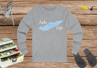 Lake Erie Life - Unisex Cotton Jersey Long Sleeve Tee - Michigan Ontario Ohio Pennsylvania & New York Lake