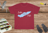Lake Erie Life Heavy Cotton Tee - Great Lake - Ohio and Michigan Lake