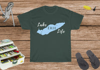 Lake Erie Life Heavy Cotton Tee - Great Lake - Ohio and Michigan Lake