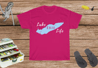 Lake Erie Life Heavy Cotton Tee - Great Lake - Ohio and Michigan Lake