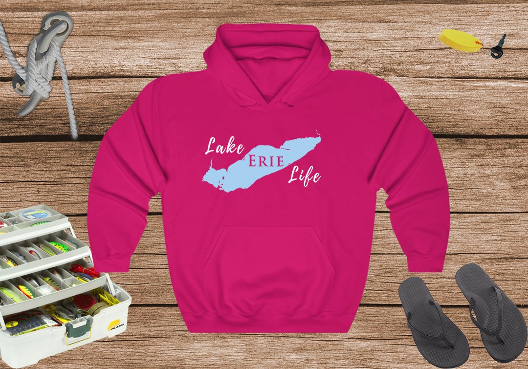 Erie Lake Life Hoodie Sweatshirt - Michigan Ontario Ohio Pennsylvania & New York Lake