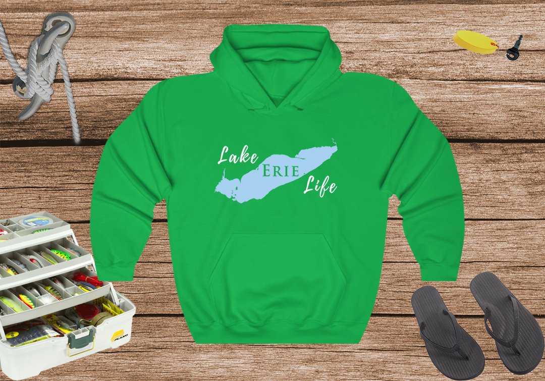 Erie Lake Life Hoodie Sweatshirt - Michigan Ontario Ohio Pennsylvania & New York Lake