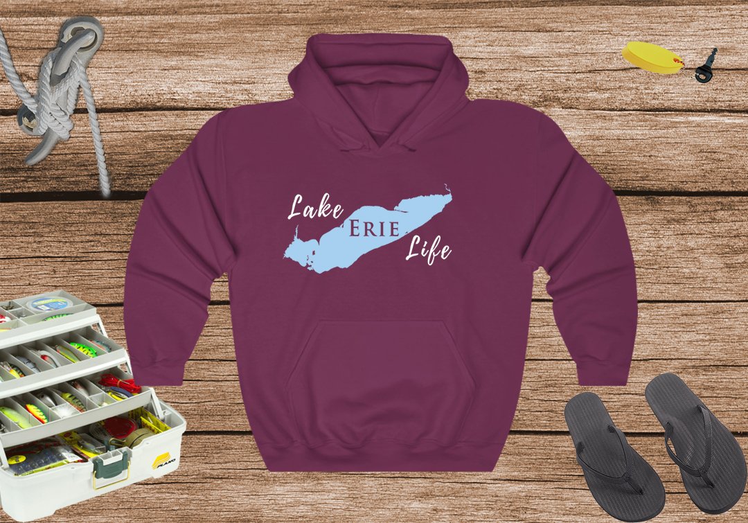 Erie Lake Life Hoodie Sweatshirt - Michigan Ontario Ohio Pennsylvania & New York Lake