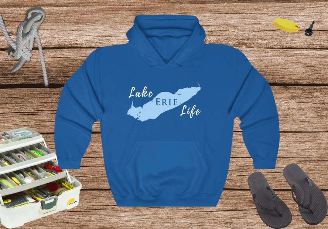 Erie Lake Life Hoodie Sweatshirt - Michigan Ontario Ohio Pennsylvania & New York Lake