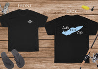 Lake Erie Life - Cotton Short Sleeved - FRONT & BACK PRINTED - Short Sleeved Cotton Tee - Michigan Ontario Ohio Pennsylvania New York Lake