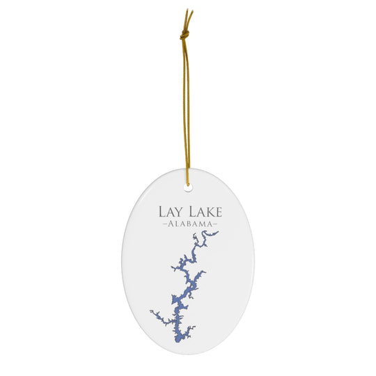 Lay Lake Alabama Ceramic Ornaments - Classic Christmas Ornament -  Alabama Lake