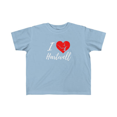 I Love Lake Hartwell Kid's Fine Jersey Tee  Kids Tshirt Heart Lake Hartwell Precious! - Georgia & South Carolina Lake