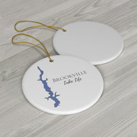 Brookville Ceramic Ornament - Classic Christmas Ornaments -  Indiana Lake