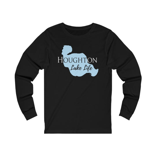 Houghton Lake Life Unisex Cotton Jersey Long Sleeve Tee - Michigan Lake