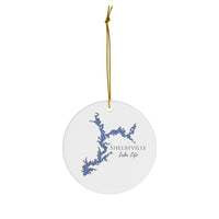 Shelbyville Lake Life Ceramic Ornament - Classic Christmas Ornaments - Illinois Lake