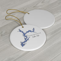 Shelbyville Lake Life Ceramic Ornament - Classic Christmas Ornaments - Illinois Lake