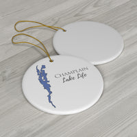 Champlain Lake Life Ceramic Ornament - Classic Christmas Ornaments - New York Lake