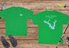 Lake Fork Texas - Cotton Short Sleeved - FRONT & BACK PRINTED - Short Sleeved Cotton Tee - Texas Lake