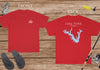 Lake Fork Texas - Cotton Short Sleeved - FRONT & BACK PRINTED - Short Sleeved Cotton Tee - Texas Lake