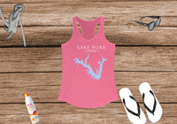 Lake Fork Texas - Women's Ideal Racerback Tank - Texas Lake