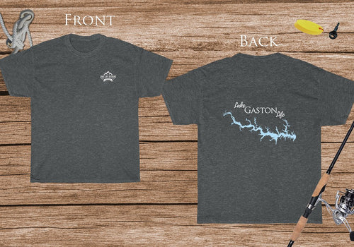 Lake Gaston Life Heavy Cotton Tee - Front and Back Print - North Carolina Virginia Lake