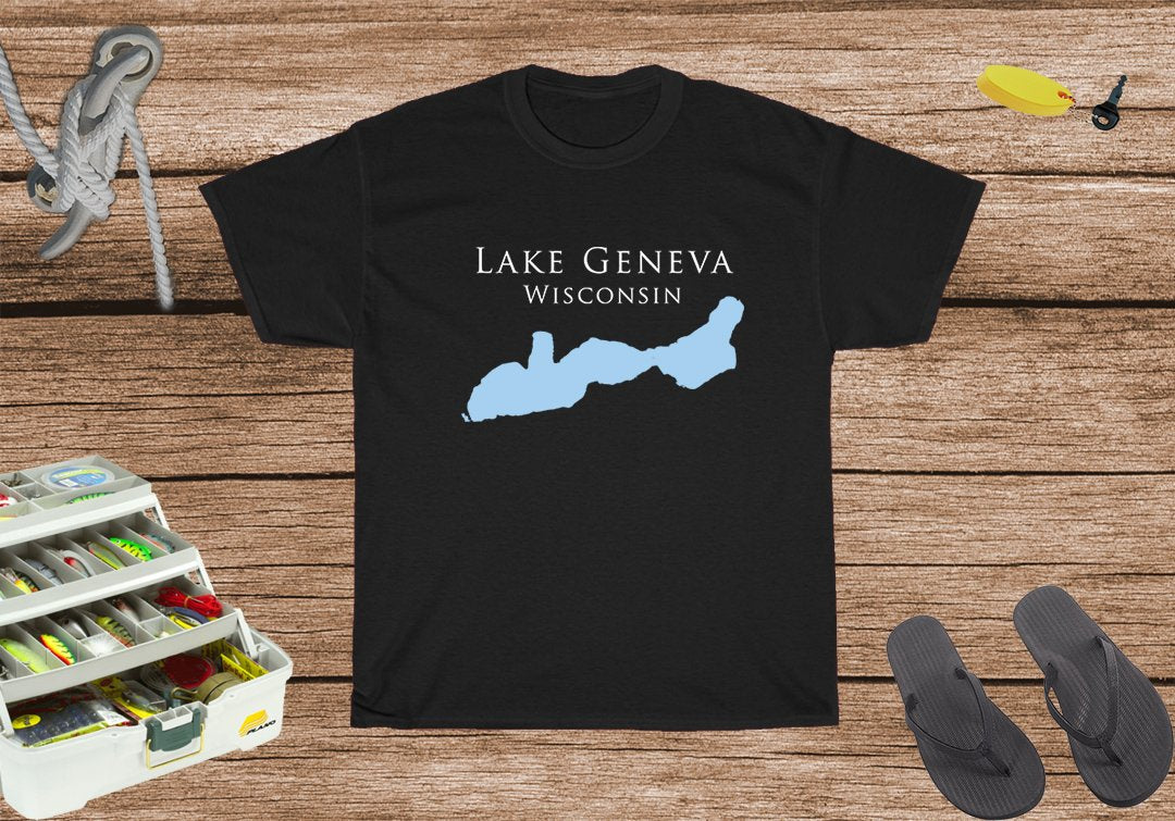 Lake Geneva Heavy Cotton Tee - Wisconsin Lake