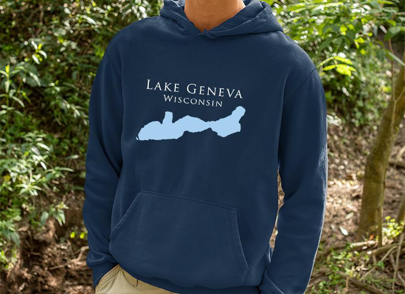 Lake Geneva Hoodie Sweatshirt - Wisconsin Lake