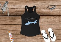 Lake Geneva Women's Ideal Racerback Tank - Wisconsin Lake