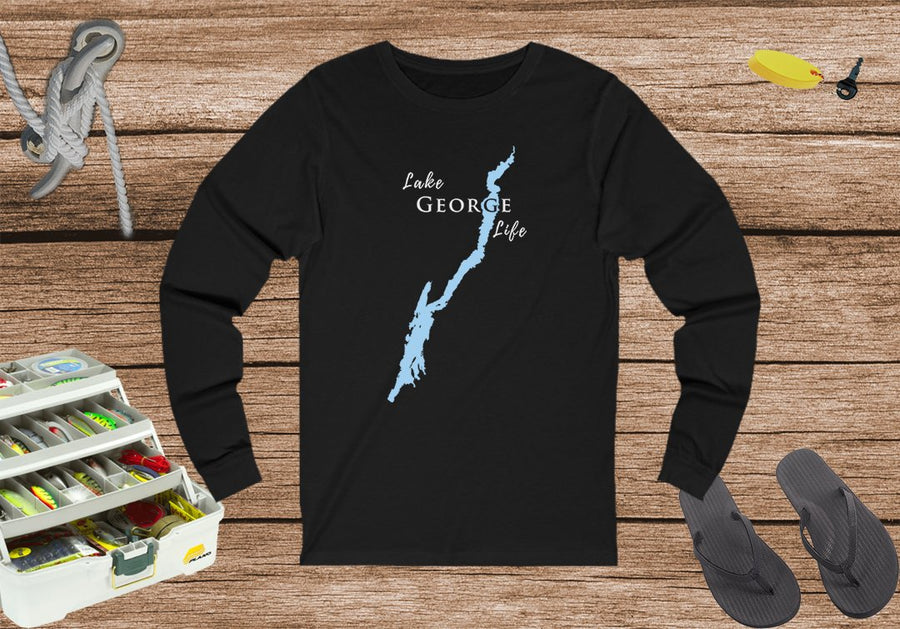 Lake George Life Unisex Cotton Jersey Long Sleeve Tee - New York Lake