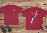 Lake George Life - Cotton Short Sleeved - FRONT & BACK PRINTED - Short Sleeved Cotton Tee -  New York Lake