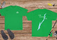 Lake George Life - Cotton Short Sleeved - FRONT & BACK PRINTED - Short Sleeved Cotton Tee -  New York Lake