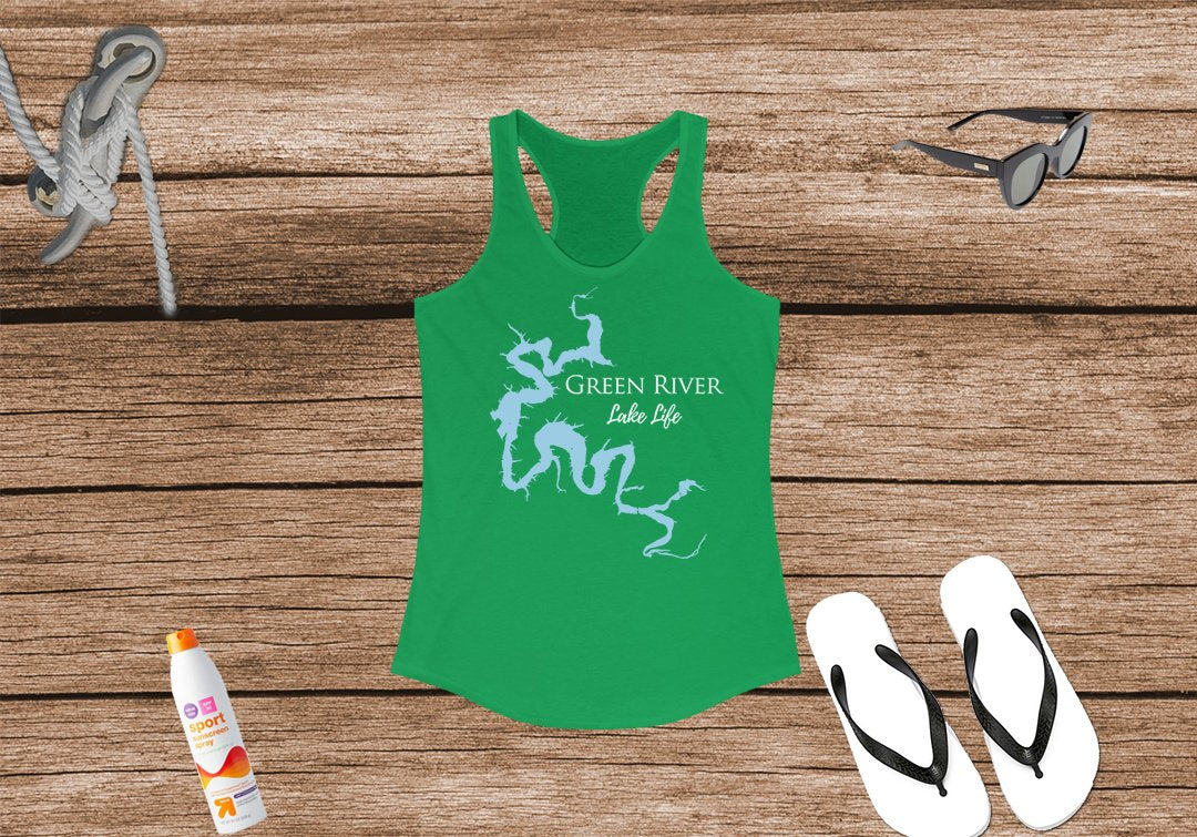 Green River Lake Life - Women's Ideal Racerback Tank - Kentucky Lake