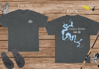 Green River Lake Life - Cotton Short Sleeved - FRONT & BACK PRINTED - Short Sleeved Cotton Tee -  Kentucky Lake
