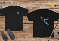 Greenwood lake Life - Cotton Short Sleeved - FRONT & BACK PRINTED - Short Sleeved Cotton Tee - South Carolina Lake