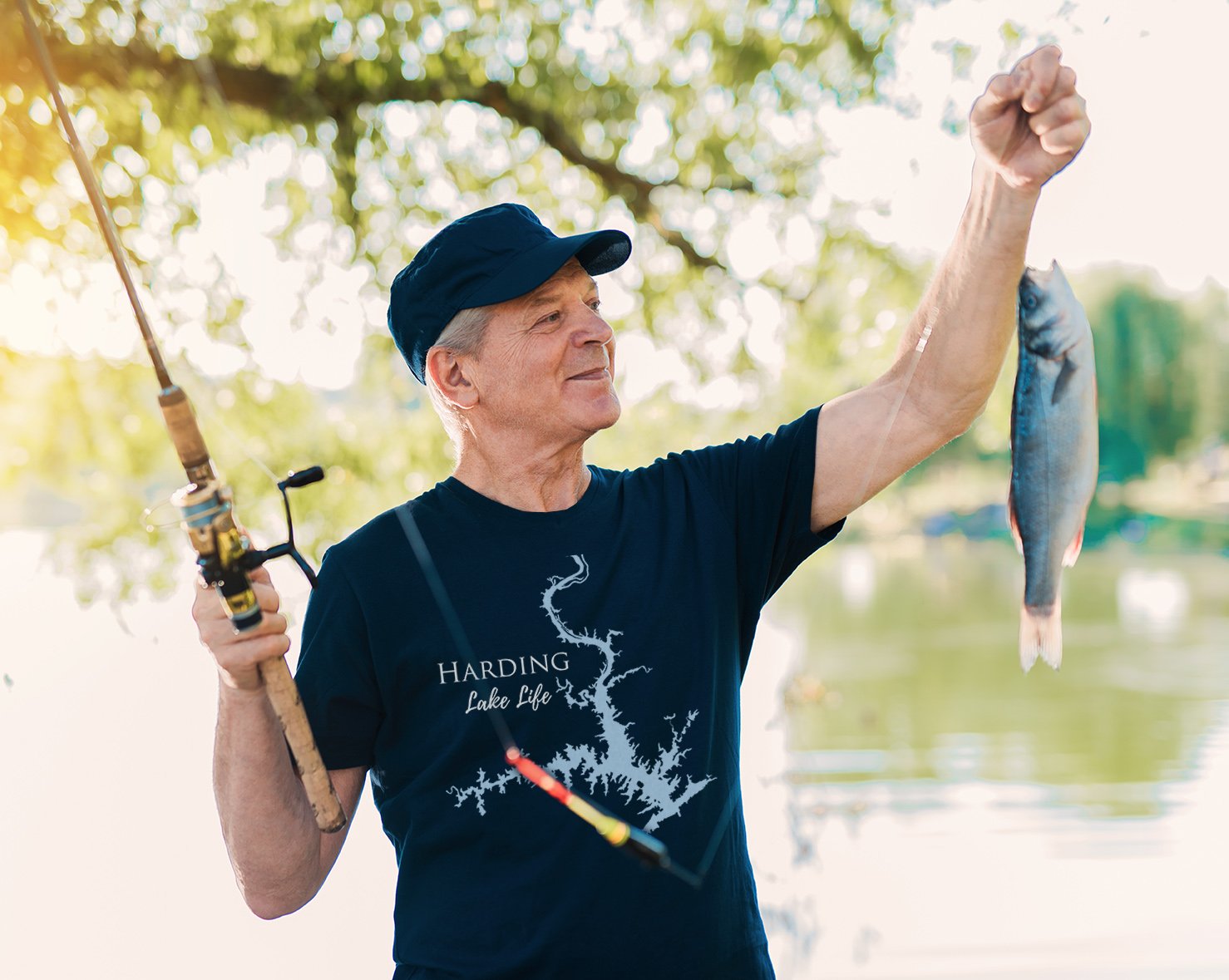 Harding Lake Life Heavy Cotton Tee - Georgia & Alabama Lake