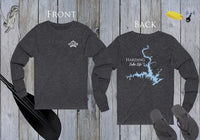 Harding Lake Life - Front & Back Print - Unisex Jersey Long Sleeve Tee - Georgia Lake