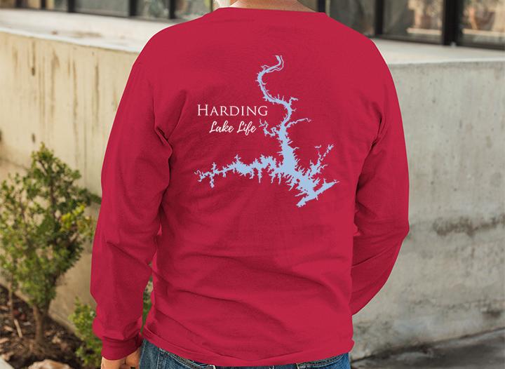 Harding Lake Life - Front & Back Print - Unisex Jersey Long Sleeve Tee - Georgia Lake