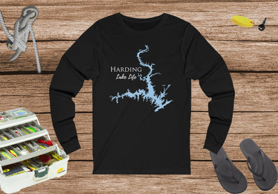 Harding Lake Life Unisex Cotton Jersey Long Sleeve Tee - Georgia Alabama Lake