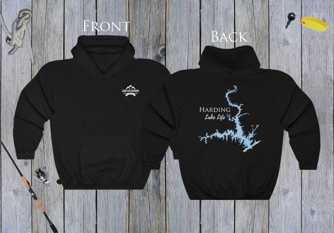 Harding Lake Life Hoodie - BACK PRINTED - Sweatshirt - Georgia Lake