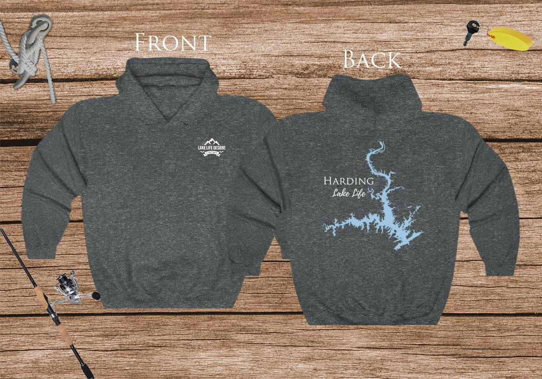 Harding Lake Life Hoodie - BACK PRINTED - Sweatshirt - Georgia Lake