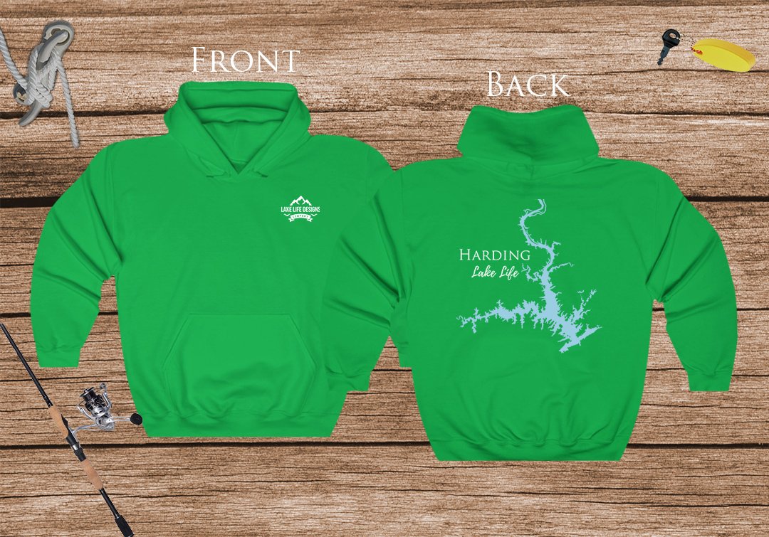 Harding Lake Life Hoodie - BACK PRINTED - Sweatshirt - Georgia Lake