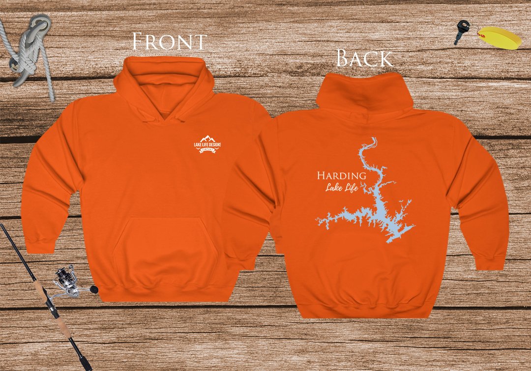 Harding Lake Life Hoodie - BACK PRINTED - Sweatshirt - Georgia Lake