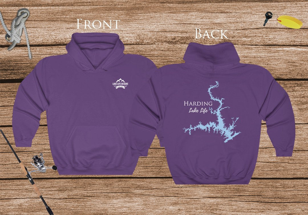 Harding Lake Life Hoodie - BACK PRINTED - Sweatshirt - Georgia Lake