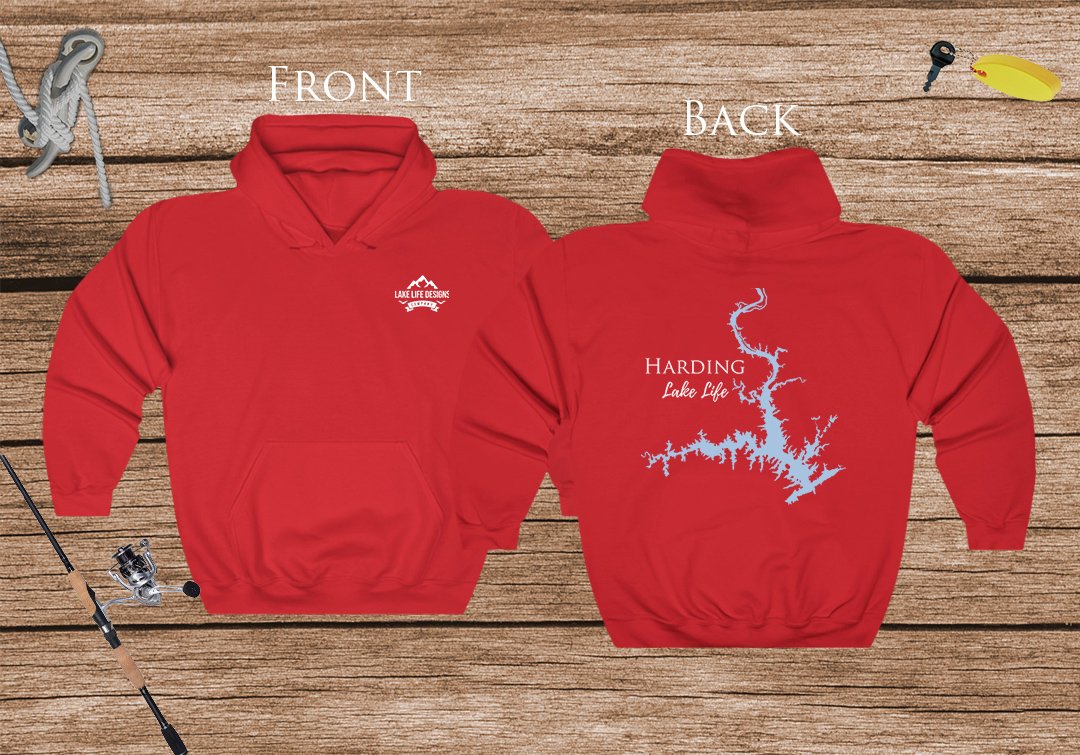 Harding Lake Life Hoodie - BACK PRINTED - Sweatshirt - Georgia Lake