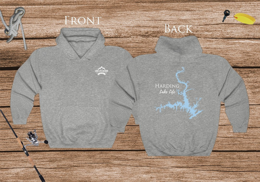 Harding Lake Life Hoodie - BACK PRINTED - Sweatshirt - Georgia Lake