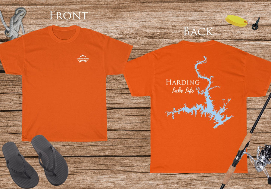 Harding Lake Life - Cotton Short Sleeved - FRONT & BACK PRINTED - Short Sleeved Cotton Tee - Georgia Lake