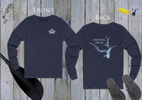 Hartwell Lake Life Unisex Cotton Jersey Long Sleeve Tee - Back Printed - South Carolina and Georgia Lake