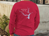Hartwell Lake Life Unisex Cotton Jersey Long Sleeve Tee - Back Printed - South Carolina and Georgia Lake