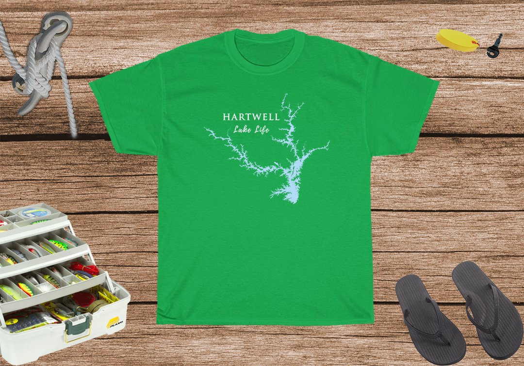 Hartwell Lake Life Heavy Cotton Tee - Georgia and South Carolina Lake