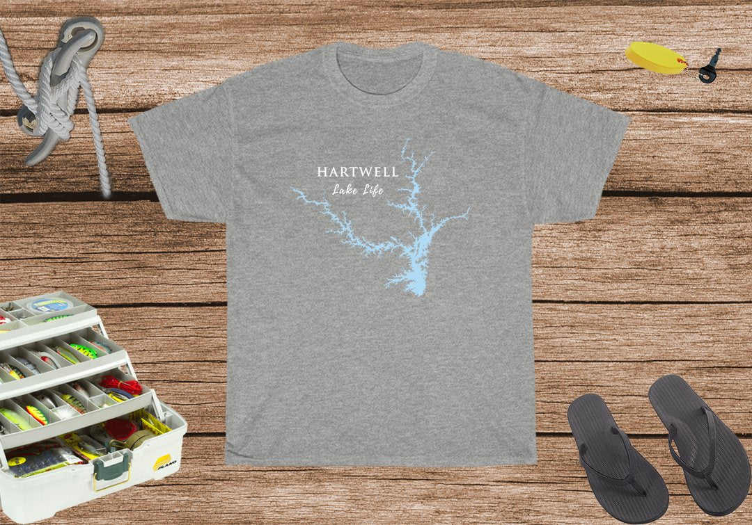 Hartwell Lake Life Heavy Cotton Tee - Georgia and South Carolina Lake