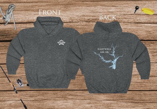 Hartwell Lake Life Hoodie - BACK PRINTED - Sweatshirt - South Carolina Lake