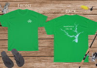 Hartwell Lake Life - Cotton Short Sleeved - FRONT & BACK PRINTED - Short Sleeved Cotton Tee - Georgia and South Carolina Lake