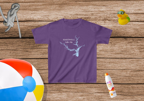 Hartwell Lake Life - Kids Heavy Cotton Tee - South Carolina and Georgia Lake