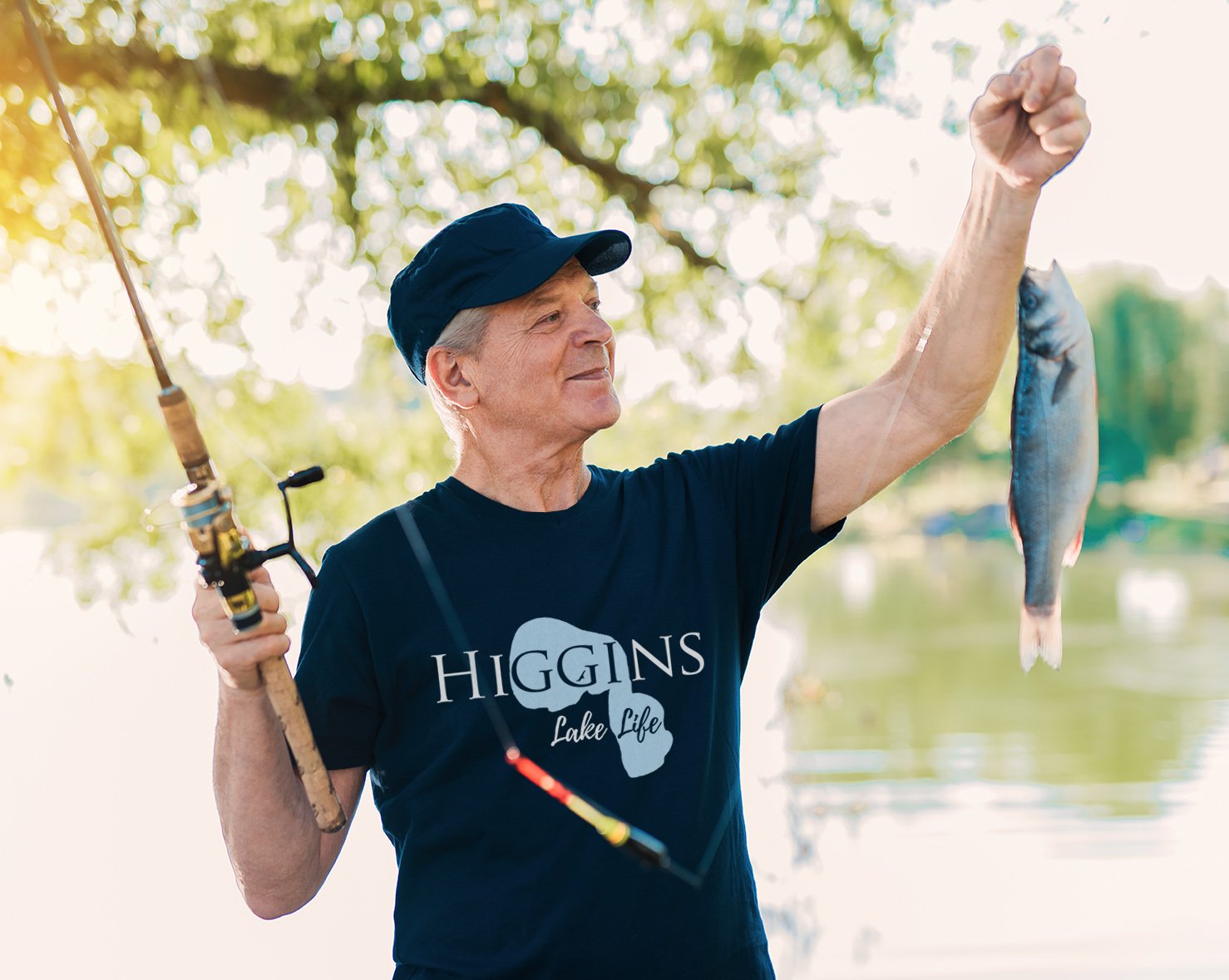 Higgins Lake Life Heavy Cotton Tee - Michigan Lake